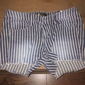 Striped Kardashian shorts